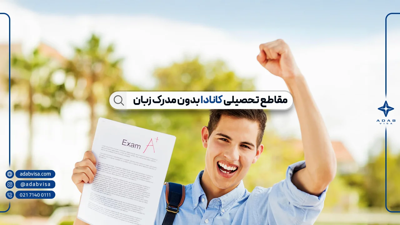 راهنمای جامع مهاجرت تحصیلی به کانادا بدون مدرک زبان با ادب ویزا