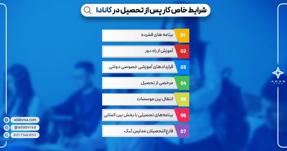 شرایط خاص کار پس از تحصیل در کانادا | ادب ویزا شرایط خاص کار پس از تحصیل در کانادا | ادب ویزا