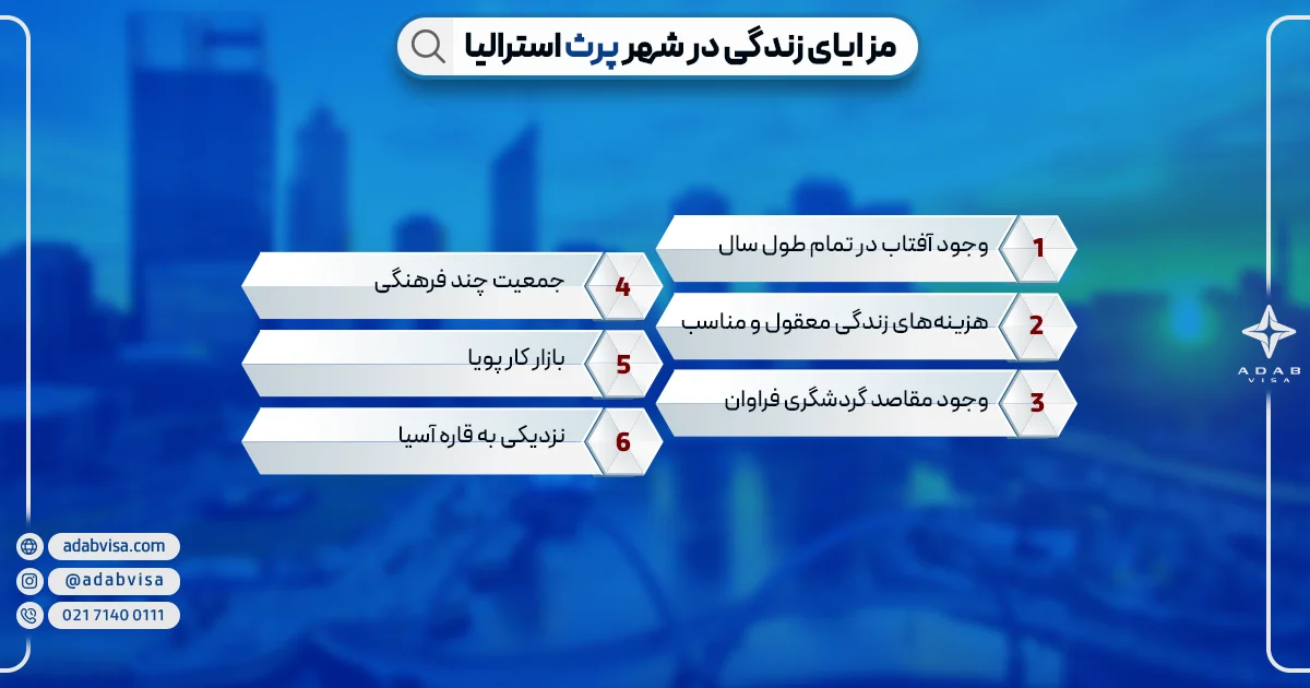 مزایای زندگی در شهر پرث استرالیا | ادب ویزا مزایای زندگی در شهر پرث استرالیا | ادب ویزا